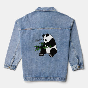 Panda géant mange nom bambou