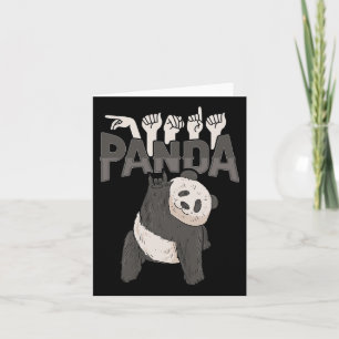 Panda gebarentaal gebaar Doof Gehoorverlies Bewust Kaart