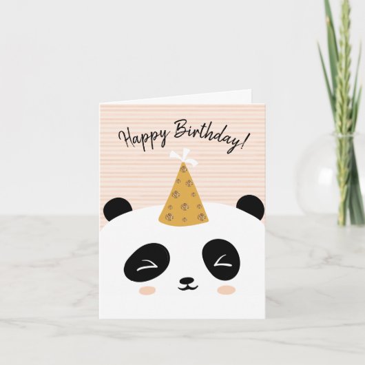 Panda Gelukkige Verjaardag Kaart (Voorkant)