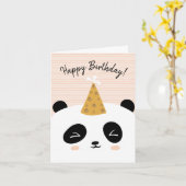 Panda Gelukkige Verjaardag Kaart (Gele Bloem)