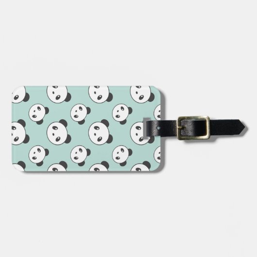 Panda gevlekt bagagelabel (Voorkant horizontaal)