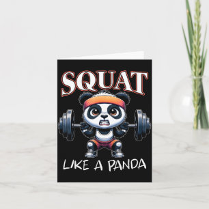 Panda Gewichtheffen Fitness Grappige Gym Quote Squ Kaart