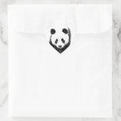 Panda Gezicht Hart Sticker (Tas)