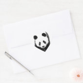 Panda Gezicht Hart Sticker (Envelop)