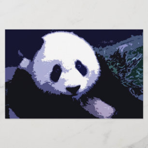 Panda Gezicht Pop Art Stationery Briefpapier