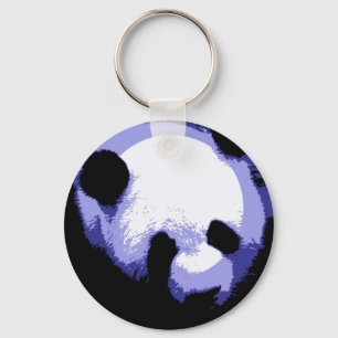 Panda Gezicht Pop Kunst Sleutelhanger