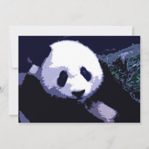Panda Gezicht Pop Kunst Uitnodiging