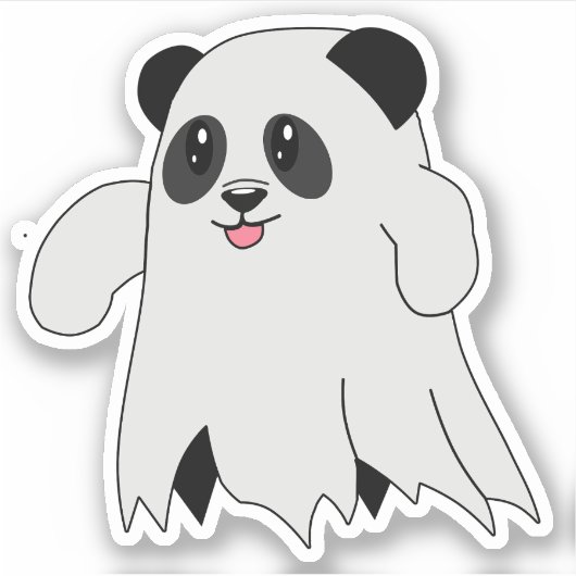 Panda Ghost Sticker (Voorkant)