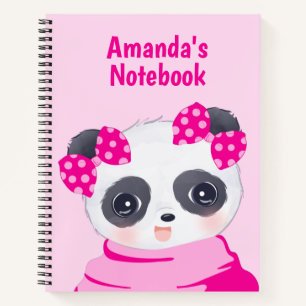 Panda Girl Pink Notitieboek