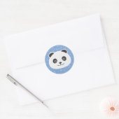 Panda Glitter Ronde Sticker (Envelop)
