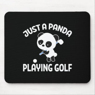 Panda Golfen Golfer Gewoon Een Panda Die Golf Spee Muismat