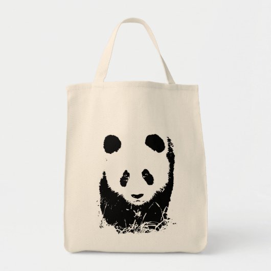 Panda Grocery Tas Canvas Tas (Voorkant)