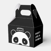 Panda gunstboxen, Zwart-wit feest Bedankdoosjes (Voorkant Zijde)
