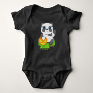 Panda Halloween Pumpkin Romper