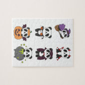 Panda Halloween Witch Devil Pumpkin Vampire Jigzaa Legpuzzel (Horizontaal)