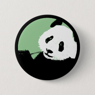 panda. halve cirkel. ronde button 5,7 cm