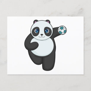 Panda Handball-speler Handball Briefkaart