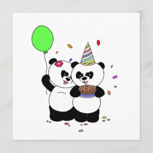 Panda Happy Birthday Kaart