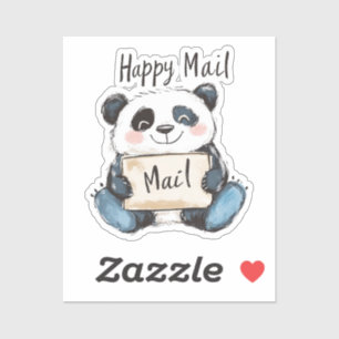 Panda Happy Mail Sticker