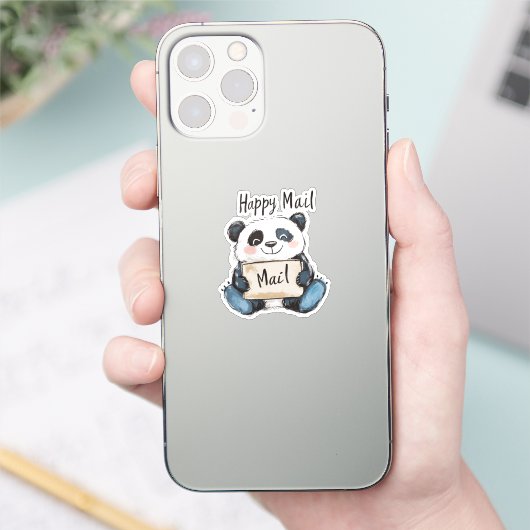 Panda Happy Mail Sticker (Telefoon)