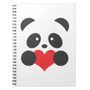 Panda hart notitieboek