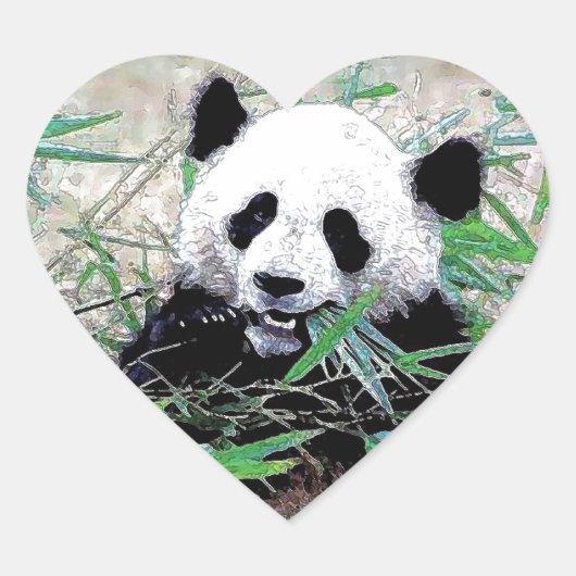 Panda Hart Sticker (Voorkant)