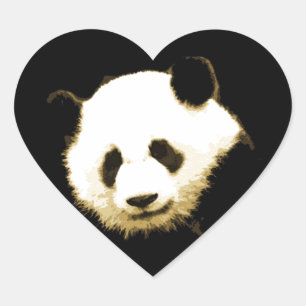 Panda Hart Sticker