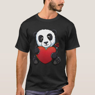 Panda Hart Valentijn's Day Leuk Panda Beer Dier T-shirt
