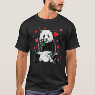 Panda Hart Valentijnsdag Meisjes Kinderen Vrouwen  T-shirt