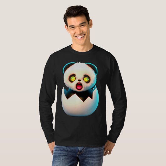 Panda hatches from egg t-shirt (Voorkant volledig)