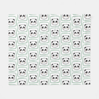 Panda head minimalist graphic icon fleece deken