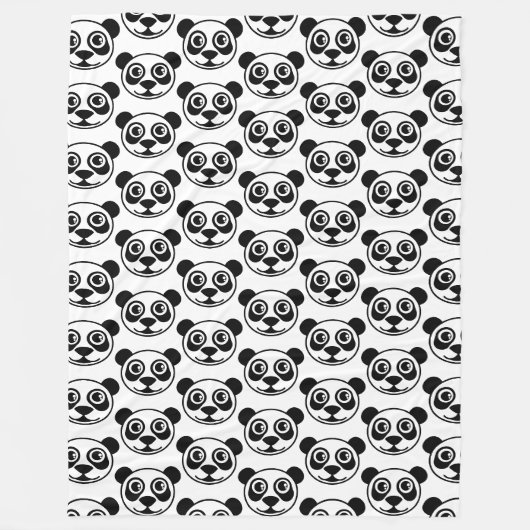 Panda Head TD Fleece Deken (Voorkant)
