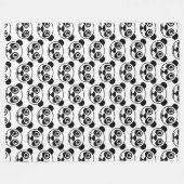 Panda Head TD Fleece Deken (Voorkant (Horizontaal))