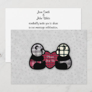 Panda Heart Faire-part de mariage