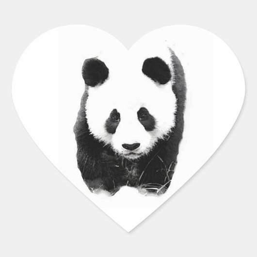 Panda Heart Sticker (Voorkant)
