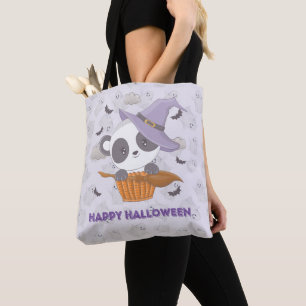 Panda Heks Paarse Heksen Pet Geesten Halloween Draagtas