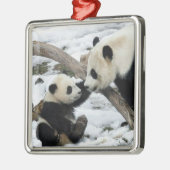 Panda High Vijf Metalen Ornament (Links)