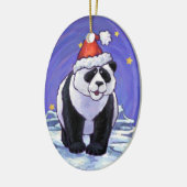 Panda Holiday Keramisch Ornament (Links)