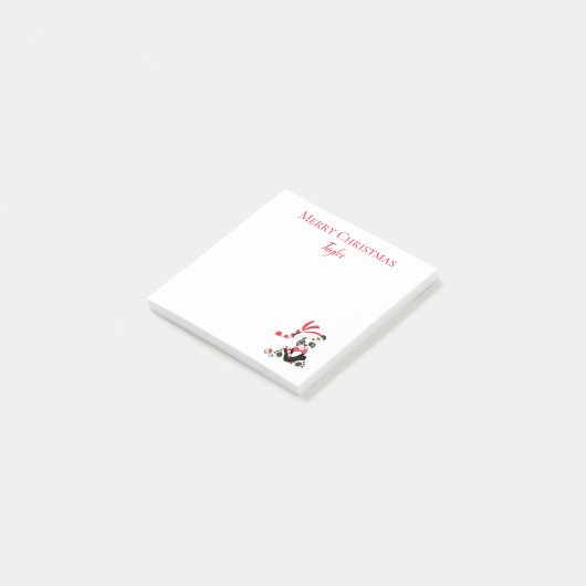 Panda Holiday Merry en Joy Post-it® Notes (Schuin)