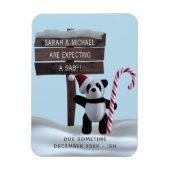 Panda Holiday Zwangerschap Aankondiging Flexi Magn Magneet (Verticaal)