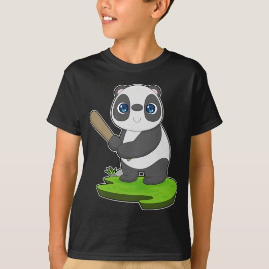 Panda honkbalknuppel t-shirt (Voorkant)