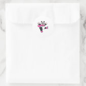 Panda Ice skating Ice schaatsen Ronde Sticker (Tas)