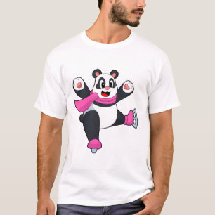 Panda Ice skating Ice schaatsen T-shirt