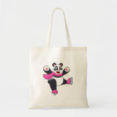 Panda Ice skating Ice schaatsen Tote Bag (Voorkant)