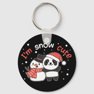Panda Ik ben Sneeuwverkuffer Snowman Snow Pun Sleu Sleutelhanger
