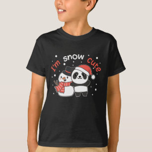 Panda Ik ben Sneeuwverkuffer Snowman Snow Pun T-shirt