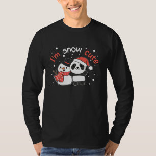 Panda Ik ben Sneeuwverkuffer Snowman Snow Pun T-shirt