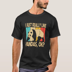 Panda ik hou echt van Pandas OK T-shirt