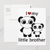 Panda - Ik hou van mijn kleine broer Briefkaart (Voorkant / Achterkant)