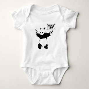Panda-illustratie ontwerp baby jersey romper